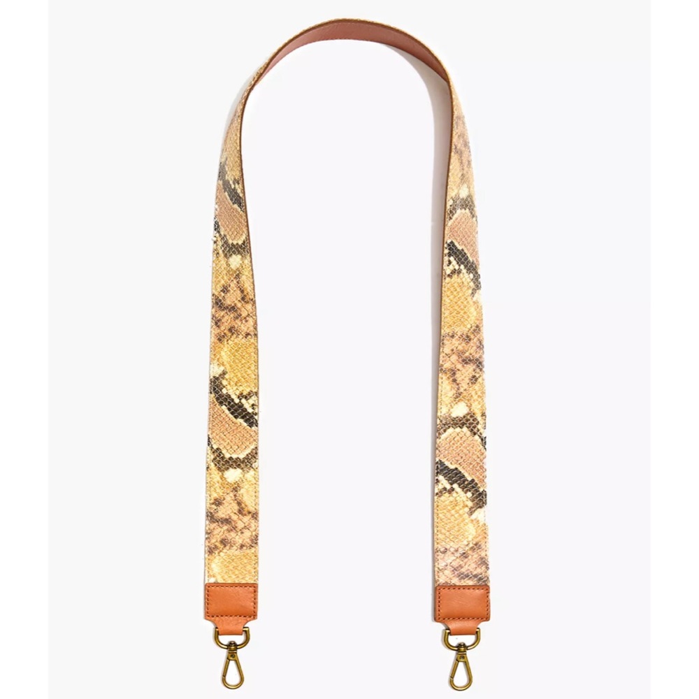 Madewell snakeskin embossed leather shoulder bag strap